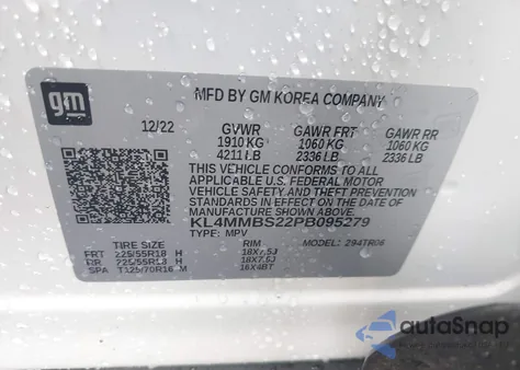 2023 Buick Encore Gx Preferred Fwd z USA, uszkodzony, nr VIN KL4MMBS22PB095279